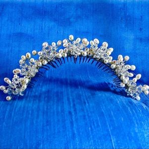 Bridal Tiara Headpiece FWP, Swarovski Crystal
